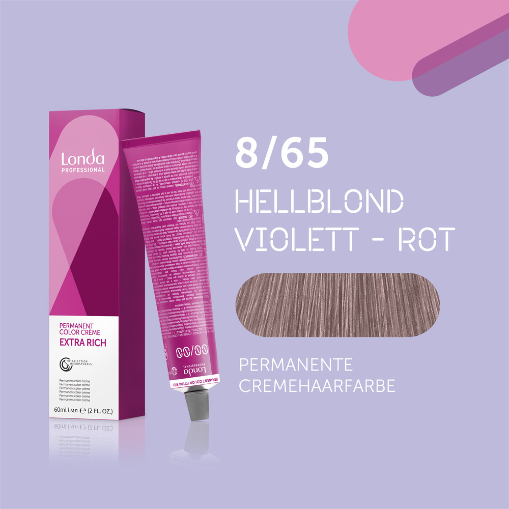 hellblond violett-rot