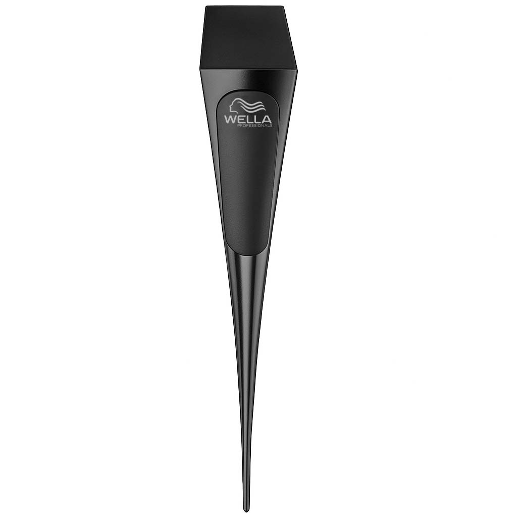 wella-pro+- smoothfiller-spatel-schwarzer-wella-spatel-mit-langem-spitzem-griff-und-wella-logo-auf-dem-griff