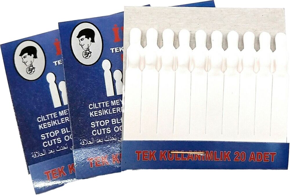 Styptic Matches Blutstiller 480 Stück (kleine Schnittwunden behandeln) Styptic Matches Blutstiller 480 Stück (kleine Schnittwunden behandeln)