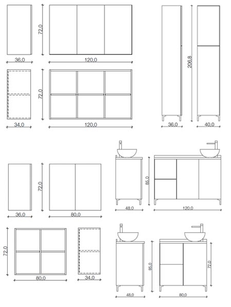 Hochschrank Wall System Mixecke