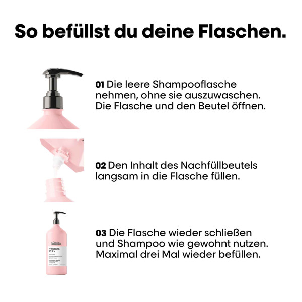loreal-serie-expert-vitamino-color-schrittweise-anleitung-zum-befuellen-einer-rosa-shampooflasche-aus-nachfuellbeutel