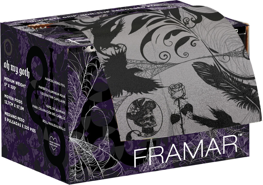 Framar Embossed Alufolie: Roll Oh My Goth 97M