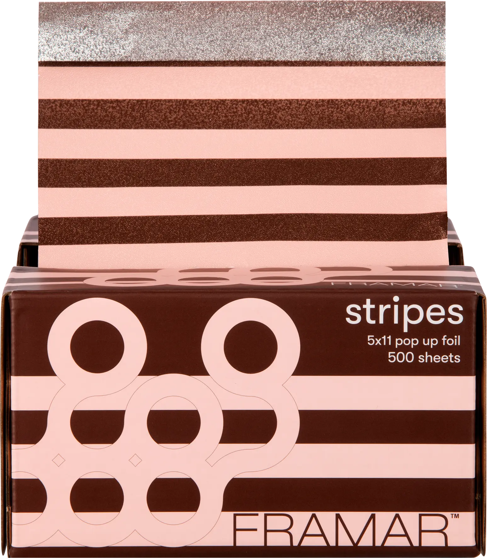 framar-pop-up-foil-pink-chocolate-stripes-gepraegte-straehnenfolie-mit-braunen-und-rosafarbenen-streifen