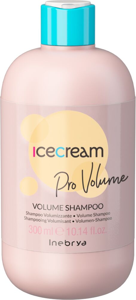 zartrosa-flasche-des-inebrya-ice-cream-pro-volume-shampoos-mit-tuerkisfarbenem-deckel-und-300-ml-inhalt–volumen-shampoo-fuer-feines-und-plattes-haar