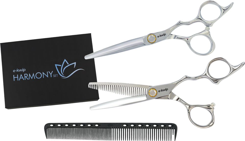 e-kwip-harmony-set-mit-haarschneideschere-modellierschere-schneidekamm-und-schwarzer-verpackung–friseurzubehoer-im-set