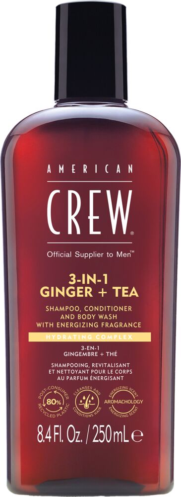 American Crew 3-in-1 Ginger + Tea Shampoo (Feuchtigkeit fürs Haar)