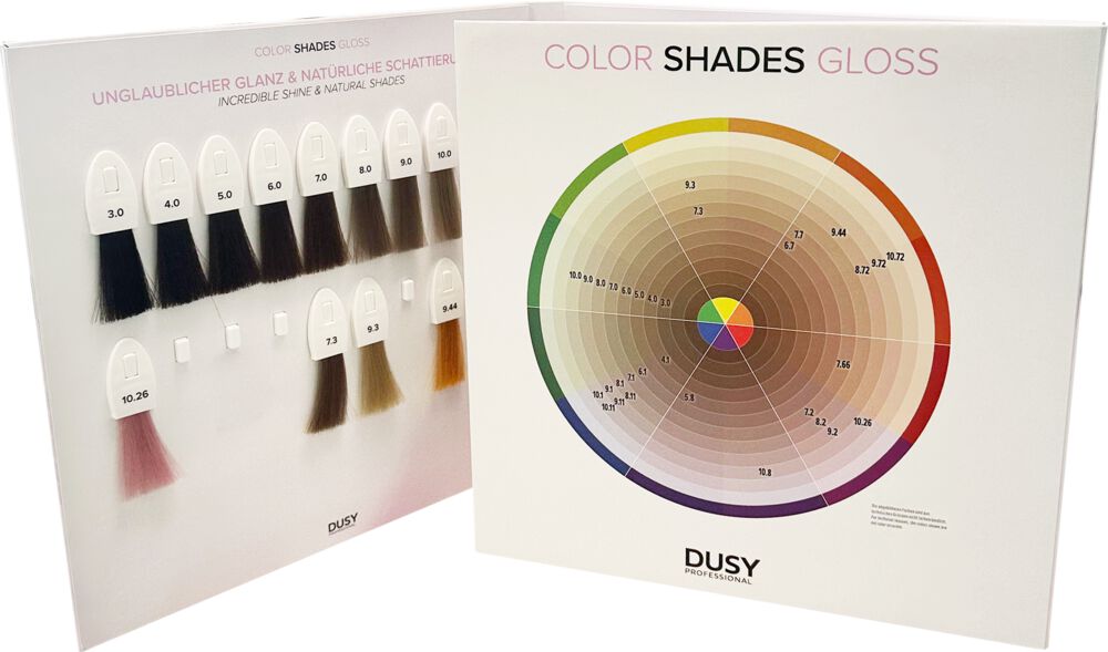Dusy Color Shades Farbkarte mit Meschen Dusy Color Shades Farbkarte mit Meschen