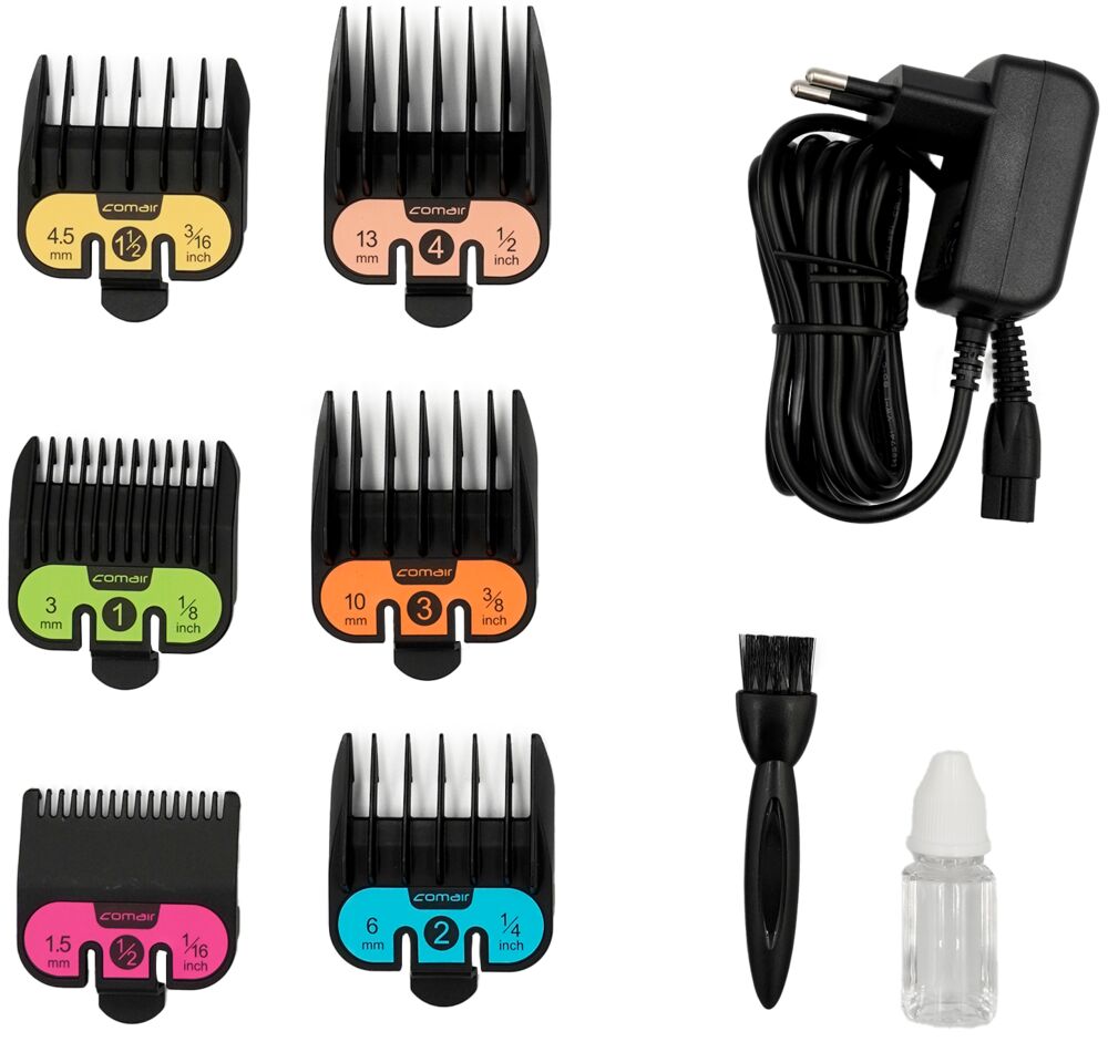 comair-6-schwarze-aufsteckkaemme-1undhalb-3-4undhalb-6-10-13mm-fuer-haarschneidemaschine-provision-clipper-schwarz