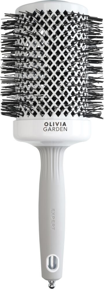 Olivia Garden Expert Blowout Shine Rundbürste weiß & grau