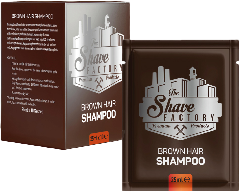 The Shave Factory Farbshampoo 10 x 25 ml in schwarz oder braun