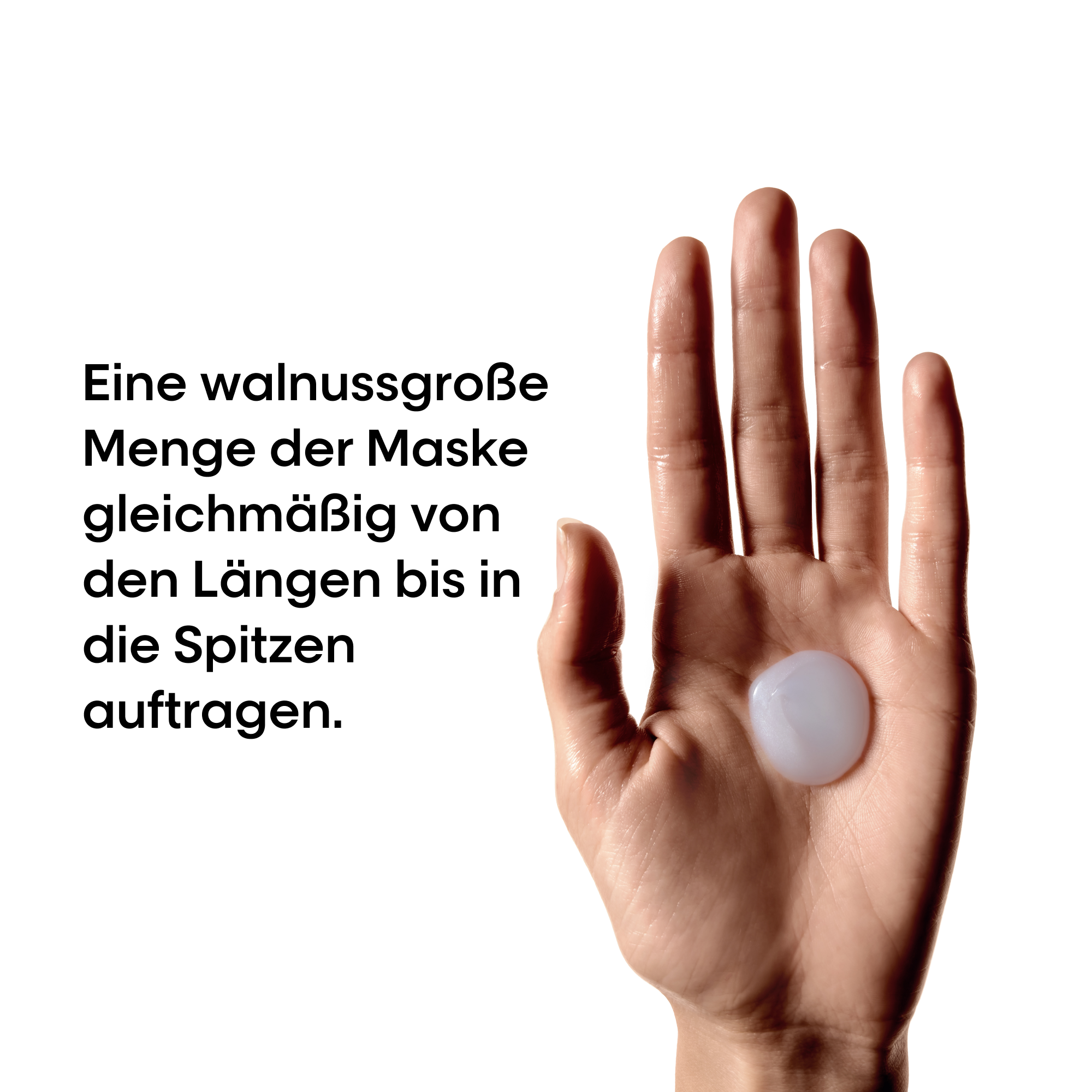 loreal-vitamino-color-spectrum-maske-texturbild-und-anwendungsempfehlung-eine-hand-mit-kleiner-menge-der-maske-drauf