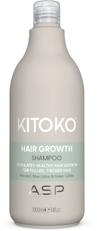 kitoko-hair-growth-shampoo-1000ml-in-beiger-flasche-mit-gruenem-label-fuer-duenner-werdendes-haar