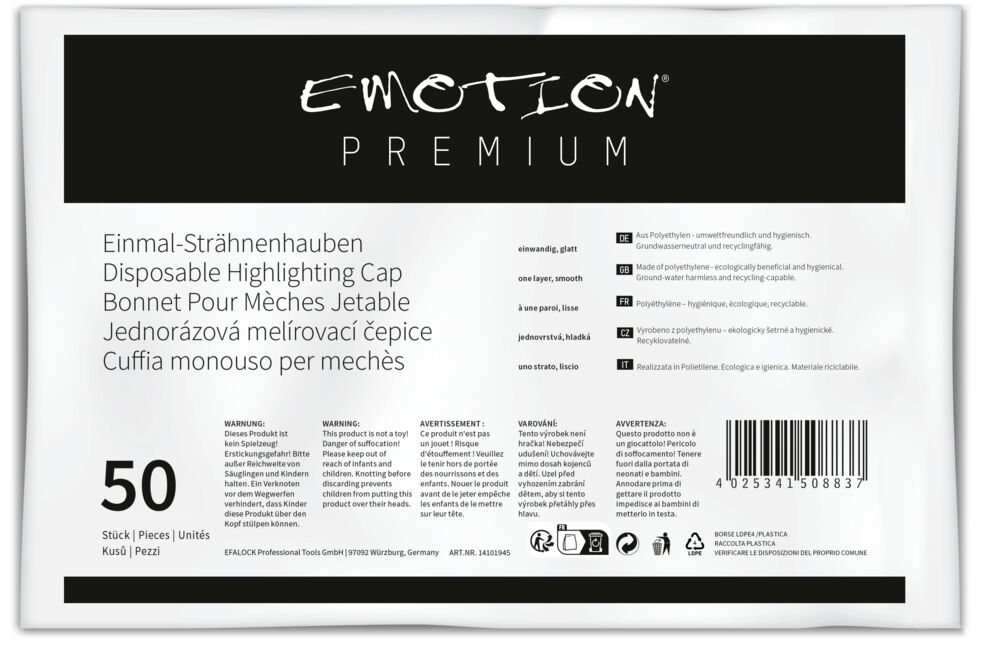 Efalock Einmal-Strähnenhauben Premiumqualität (ein- oder doppelwandig)