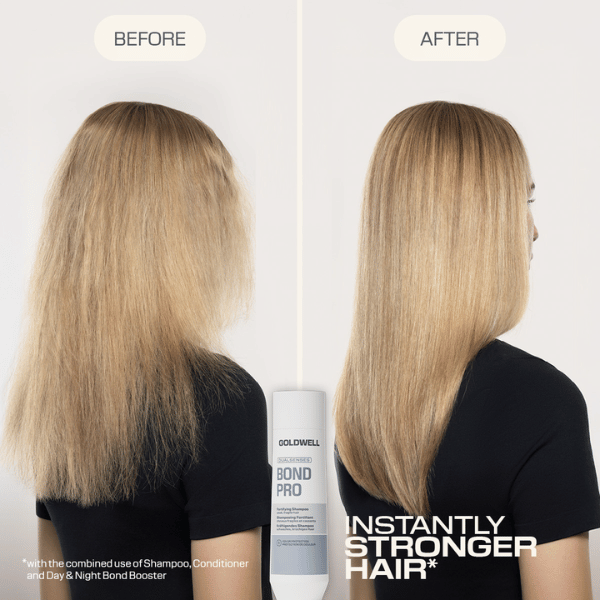 blondes-strapaziertes-haar-vorher-und-gepflegtes-haar-nachher-mit-goldwell-dualsenses-bond-pro-shampoo