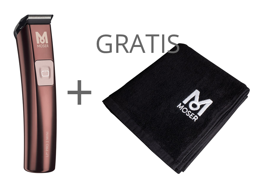 Moser Trimmer Li+Pro² Mini + Handtuch schwarz