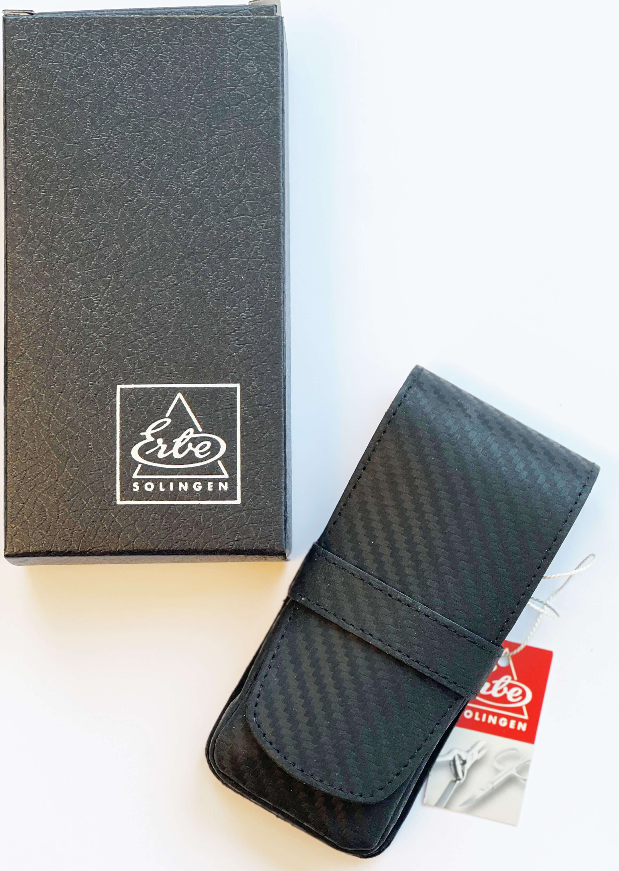 Erbe Manicure Etui Carbon 4-teilig Erbe Manicure Etui Carbon 4-teilig