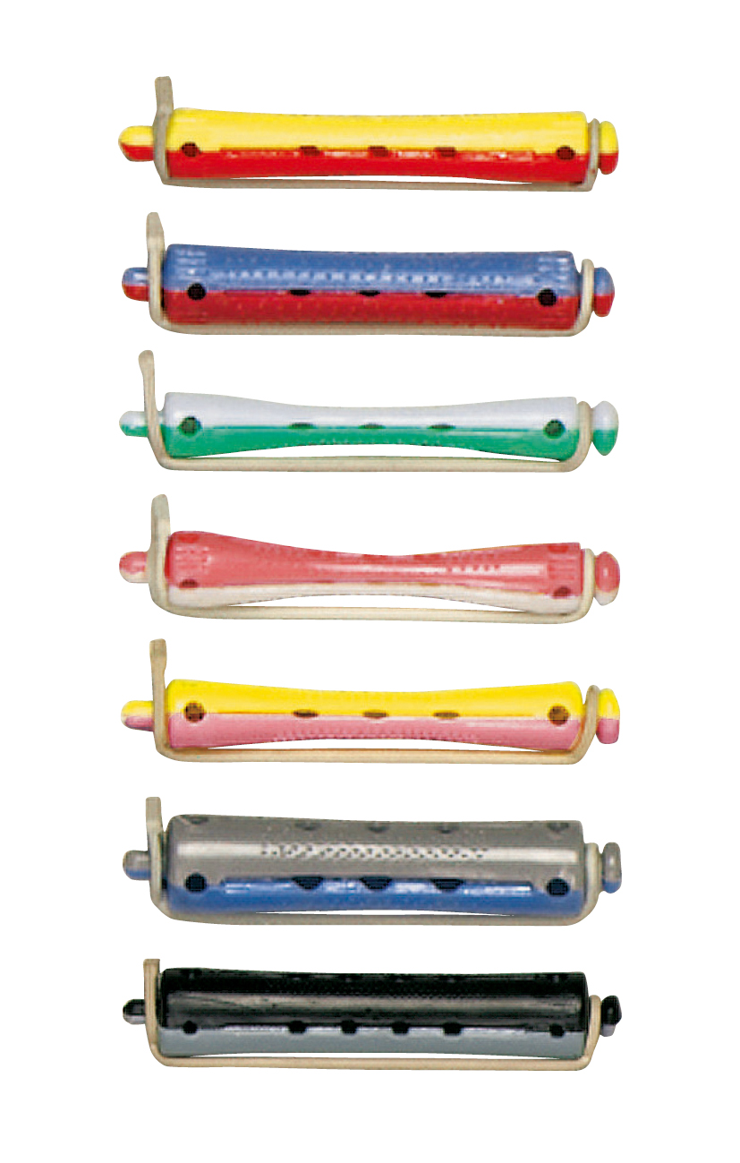 efalock-permstyler-dauerwellwickler-7-unterschiedlichen-varianten-groessen-und-farben abgebildet-mit-weisse-rundgummilasche-70-mm-lang