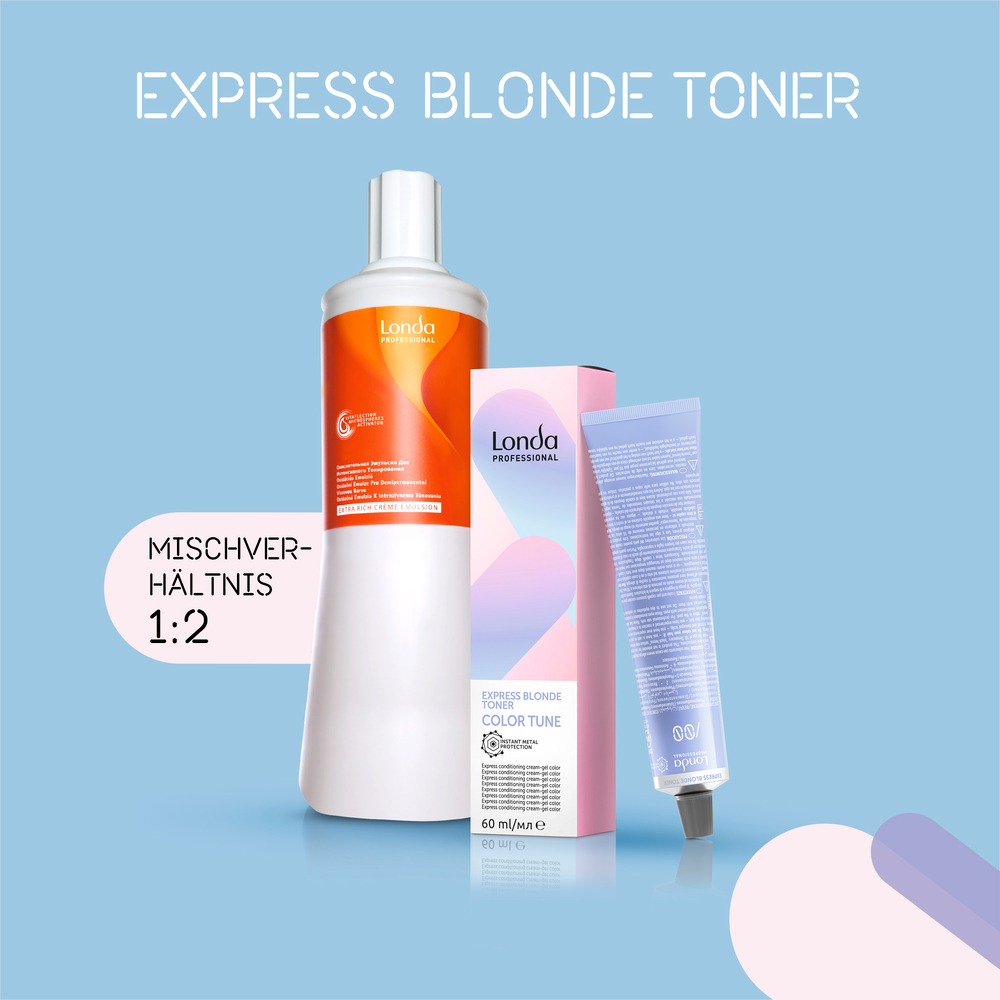 Londa Professional Express Blonde Toner Color Tune Mischungsverhältnis 1 zu 2 Londa Professional Express Blonde Toner Color Tune Mischungsverhältnis 1 zu 2