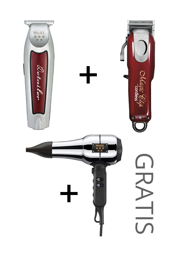 Wahl Magic Clip + Detailer Cordless + Föhn