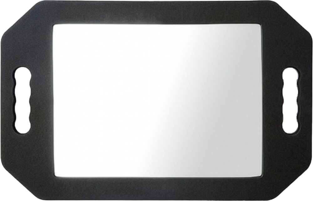 The Shave Factory Black Foam Mirror (Stossfester Friseur Handspiegel)