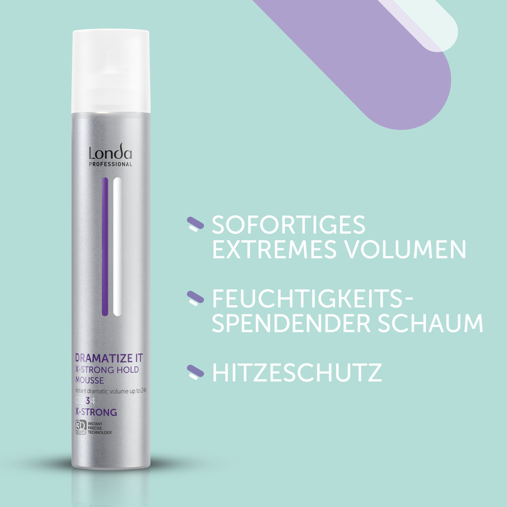 londa-dramatize-it-x-strong-hold-mousse-500ml-mit-sofortigem-volumen-feuchtigkeitsspendendem-schaum-und-hitzeschutz-auf-mintfarbenem-hintergrund