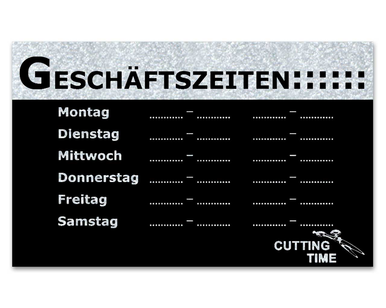 Geschäftszeiten-schild 