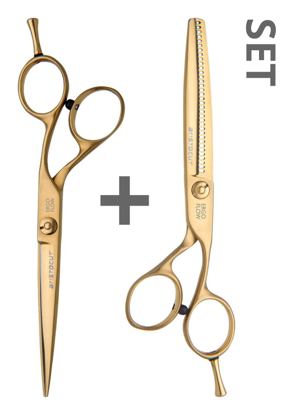Aristocut Ergo Flow Set: Friseurschere + Modellierschere 6.0 Offset Aristocut Ergo Flow Set: Friseurschere + Modellierschere 6.0 Offset
