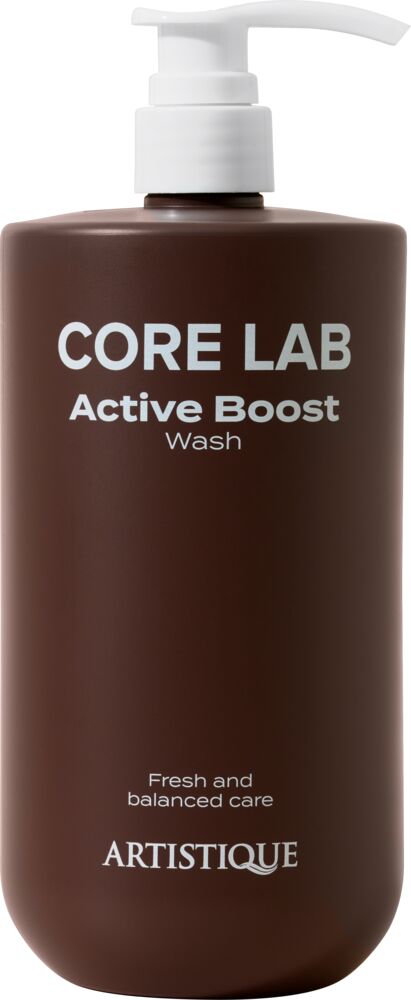 artistique-core-lab-active-boost-wash-flasche-haarpflege-fuer-hair-und-body-in-dunkelbraun-mit-weisser-pumpe-1000ml