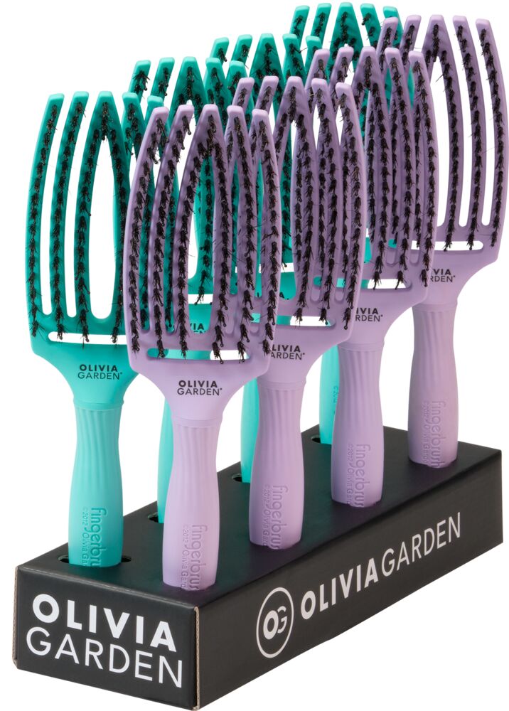 olivia-garden-medium-entwirrbuersten-fingerbrush-and-byond-display-8-pastel-bunte-buersten-4-lila-4-mint-gruen
