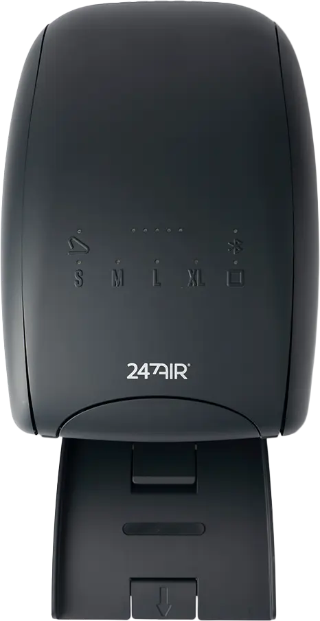 schwarzer-procare-24-7-air-alufolien-spender-mit-ausgeklappter-ablage-von-oben
