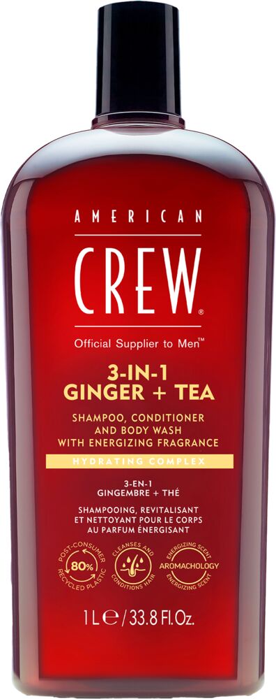 American Crew 3-in-1 Ginger + Tea Shampoo (Feuchtigkeit fürs Haar)