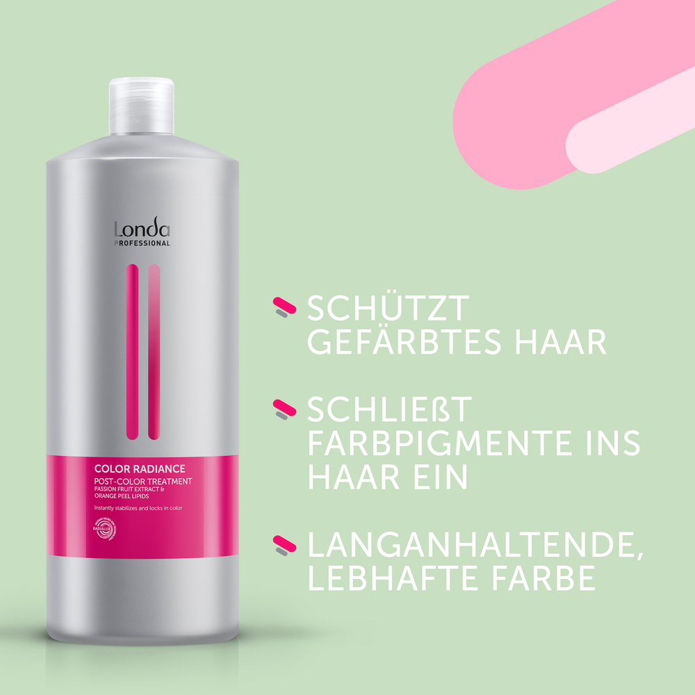 londa-professional-color-radiance-post-color-treatment-1000ml-silberne-flasche-mit-pinkem-streifen-auf-gruenem-hintergrund
