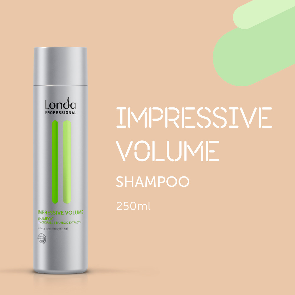 londa-professional-impressive-volume-shampoo-250ml-fuer-feines-haar-silberne-flasche-mit-neongruenem-streifen-auf-beigem-hintergrund londa-professional-impressive-volume-shampoo-250ml-fuer-feines-haar-silberne-flasche-mit-neongruenem-streifen-auf-beigem-hintergrund