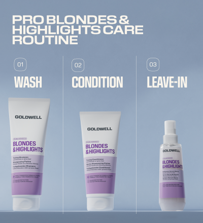 goldwell-dualsenses-blondes-highlights-pflegeroutine-mit-toning-shampoo-anti-gelbstich-conditioner-und-serum-spray