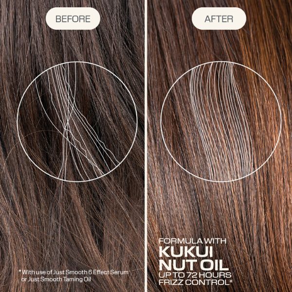goldwell-dualsenses-just-smooth-vorher-nachher-braunes-haar-mit-frizz-und-geglaetteter-haarstruktur-kukui-nut-oil