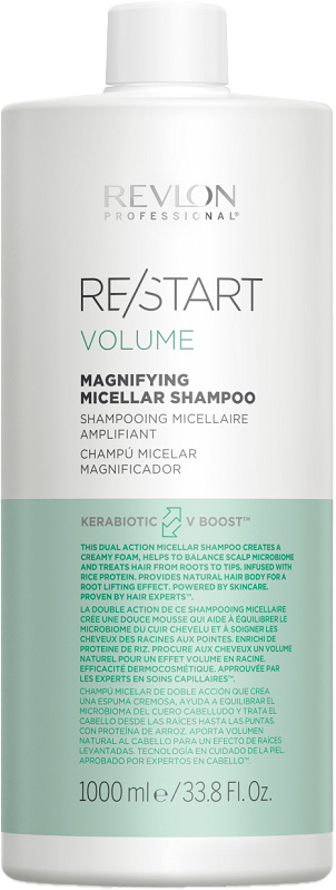 revlon-professional-re-start-volume-magnifying-micellar-shampoo-fuer-feines-haar-weiss-gruene-flasche-1000-ml