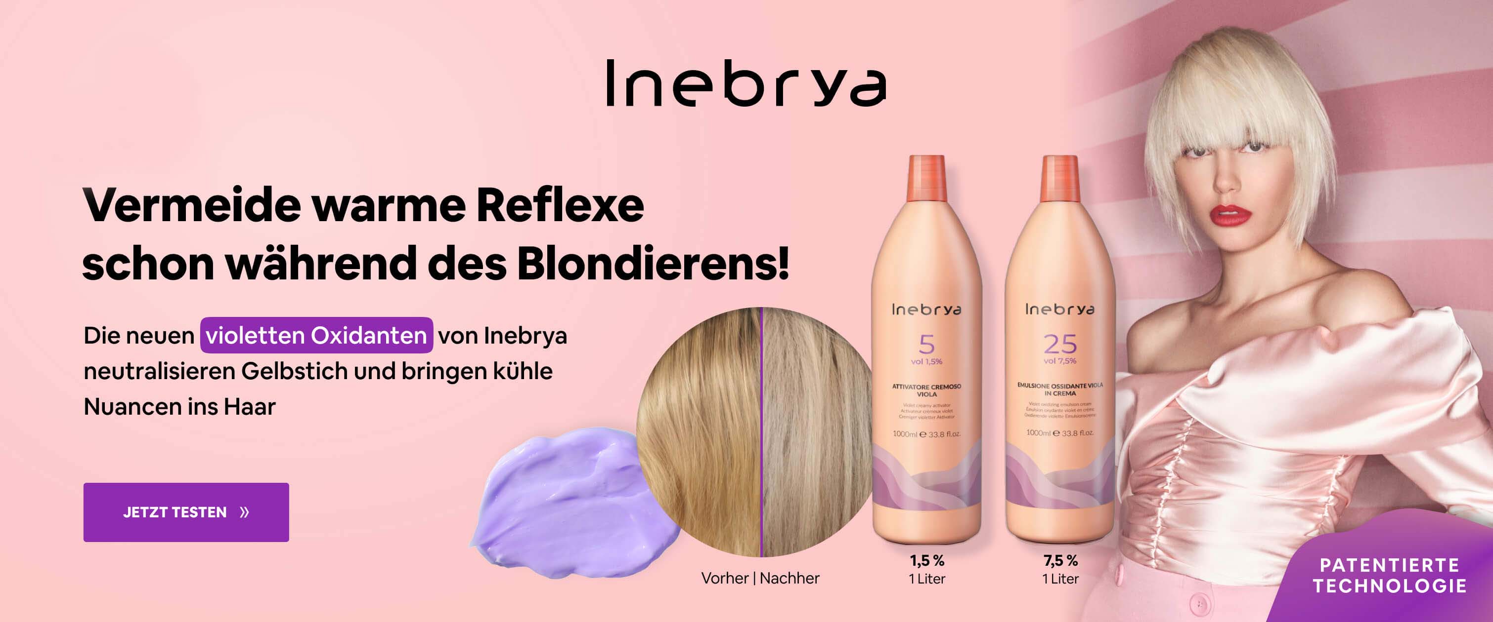Inebrya violette Oxydanten - Entwickler für Blondierpulver 