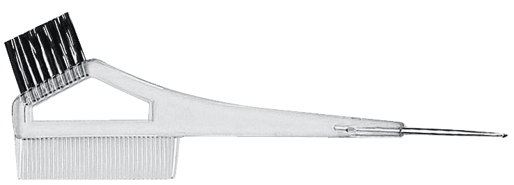 Färbepinsel Acryl mit Kamm (3,5 cm) und Nadel