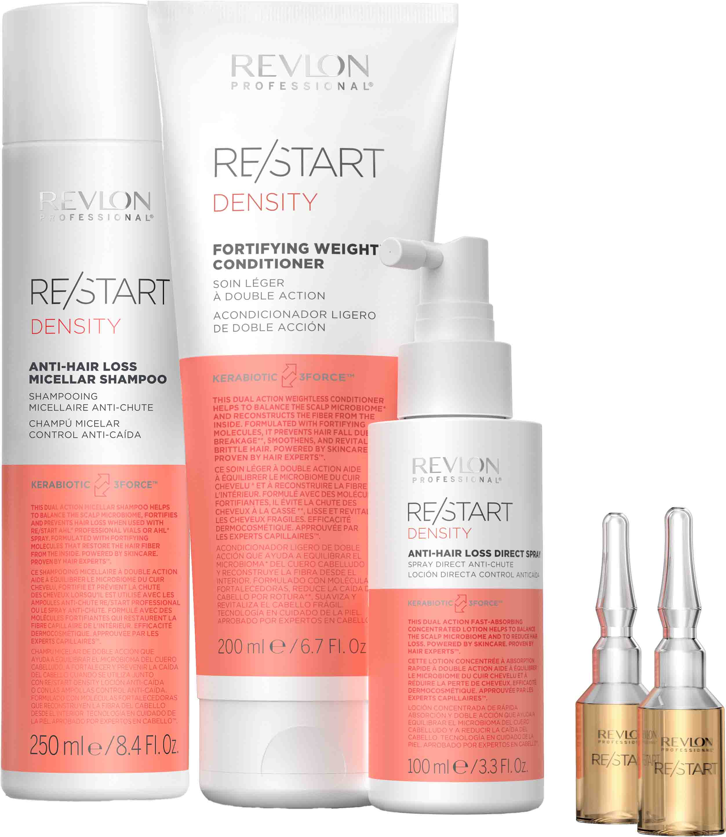 revlon-professional-re-start-density-anti-hair-loss-serie-shampoo-conditioner-und-treatments-gegen-haarausfall-weiss-orange-flaschen-tube-und-ampulen