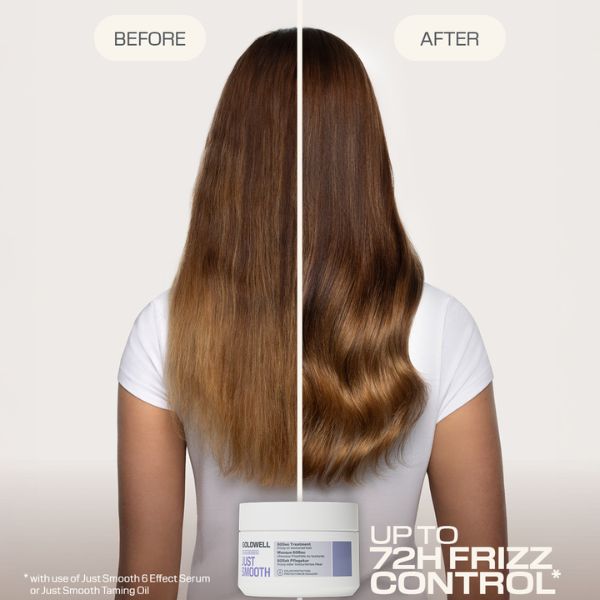 goldwell-dualsenses-just-smooth-60sec-treatment-vorher-nachher-braunes-haar-mit-geglaettetem-haarbild