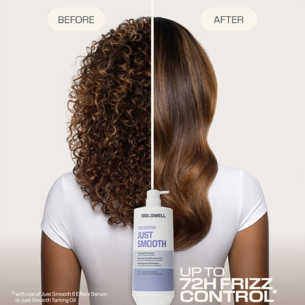 goldwell-dualsenses-just-smooth-taming-shampoo-1000ml-vorher-nachher-lockiges-und-geglaettetes-haar