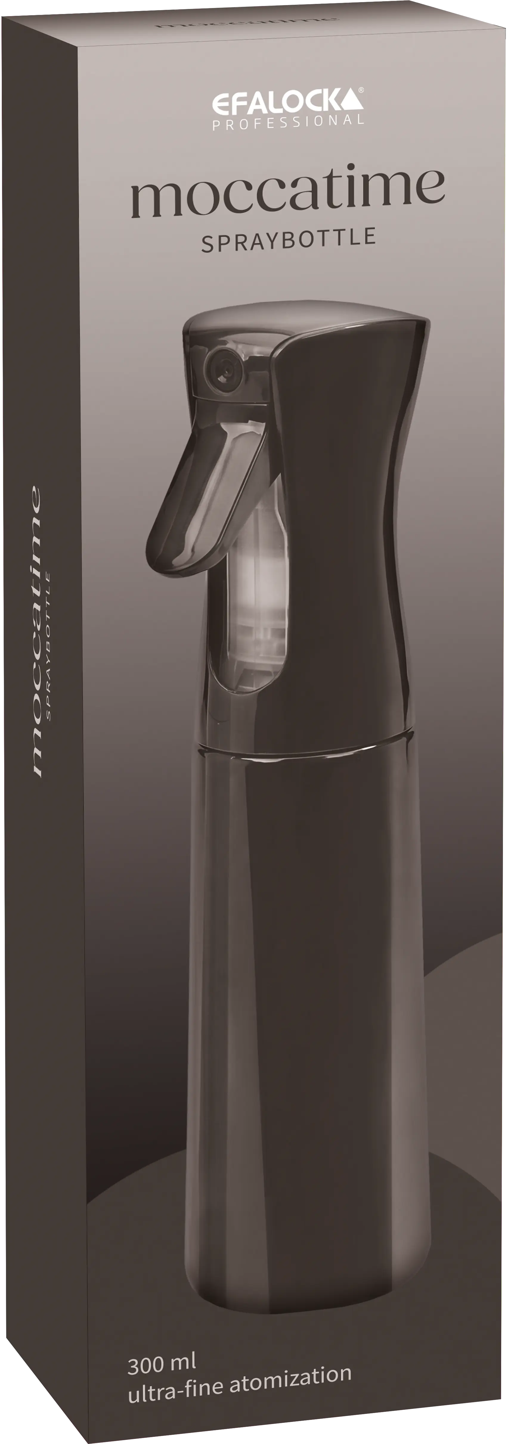 Dunkelbraune Originalverpackung der EFALOCK Autumn Dream Sprühflasche Moccatime