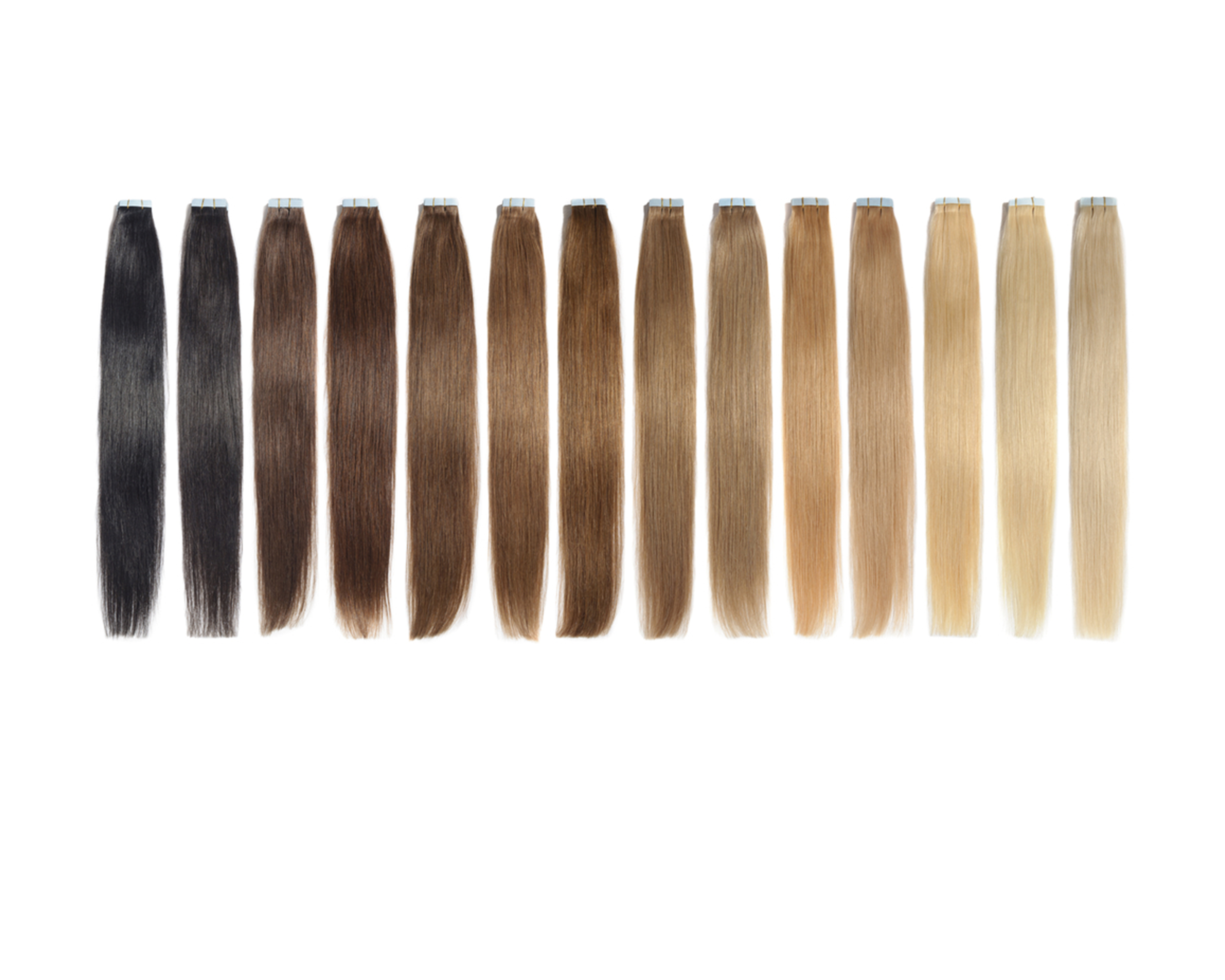 Extensions-verschiedene-Farben-schwarz-braun-blond-14-Stueck