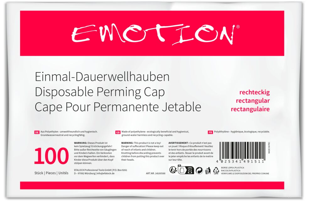 Efalock Einmal-Dauerwellhauben 100 Stück (dreieckig oder rechteckig)