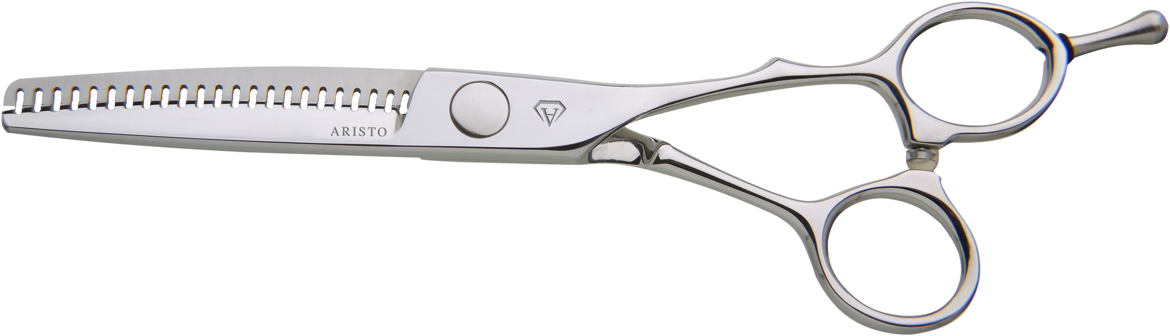 aristo-taro-modellierschere-silber-mit-gezaehnter-schneide-ergonomischem-griff-und-fingerhaken