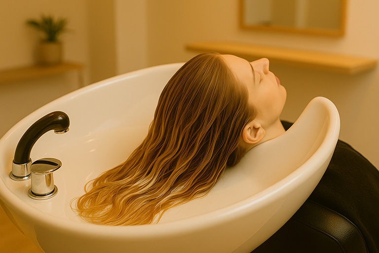 Model während der Anwendung von Bond Pro+ Plex Step 2 (KI generiert)