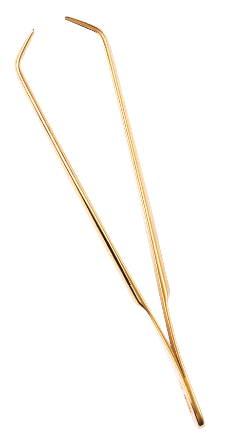 pfeilring-pinzette-vergoldet-geknickt-und-gekroepft-9-cm