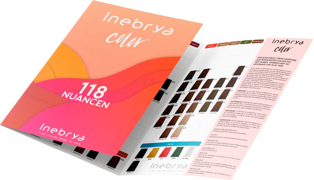 Inebrya Color gedruckte Farbkarte