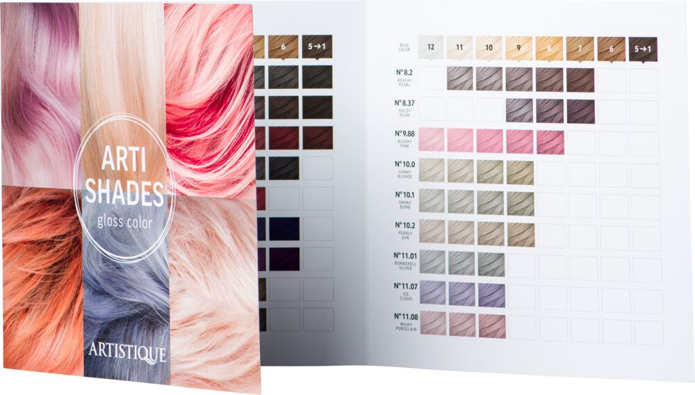 Artistique Arti Shades Glossing Farbkarte Artistique Arti Shades Glossing Farbkarte