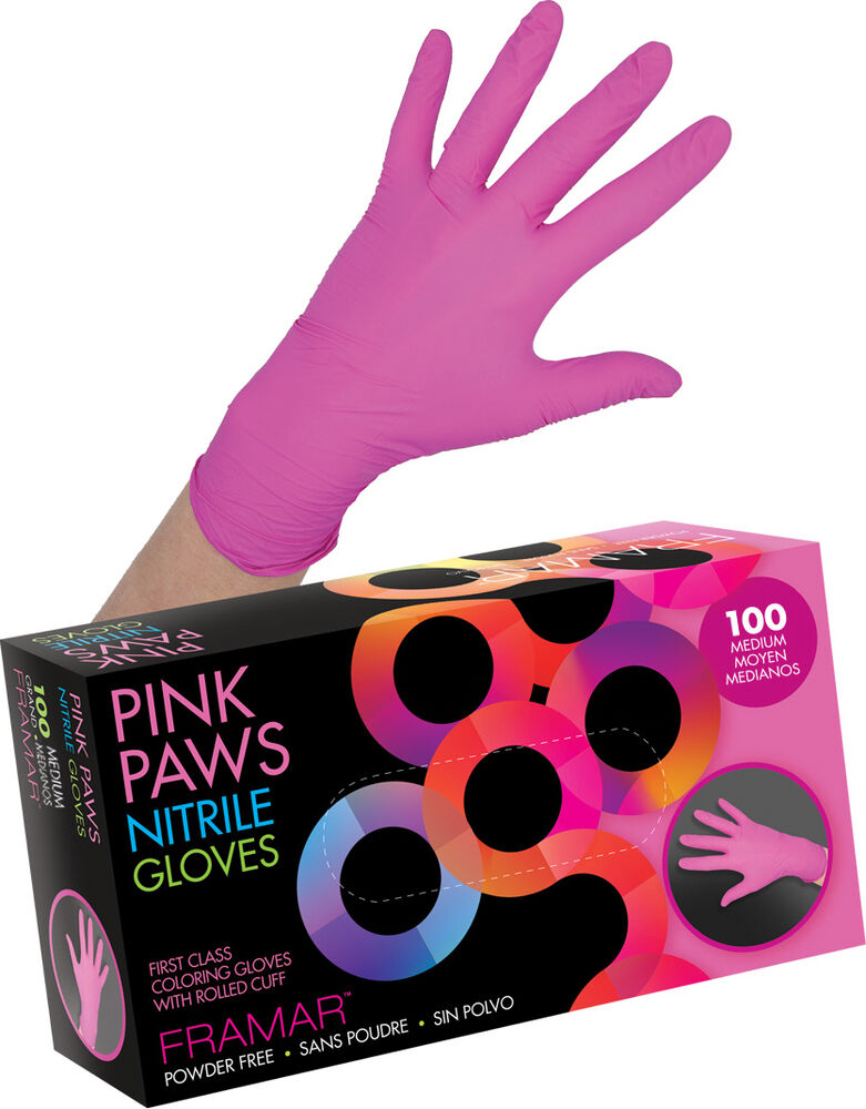 Framar Nitril Handschuhe pink 100 Stück